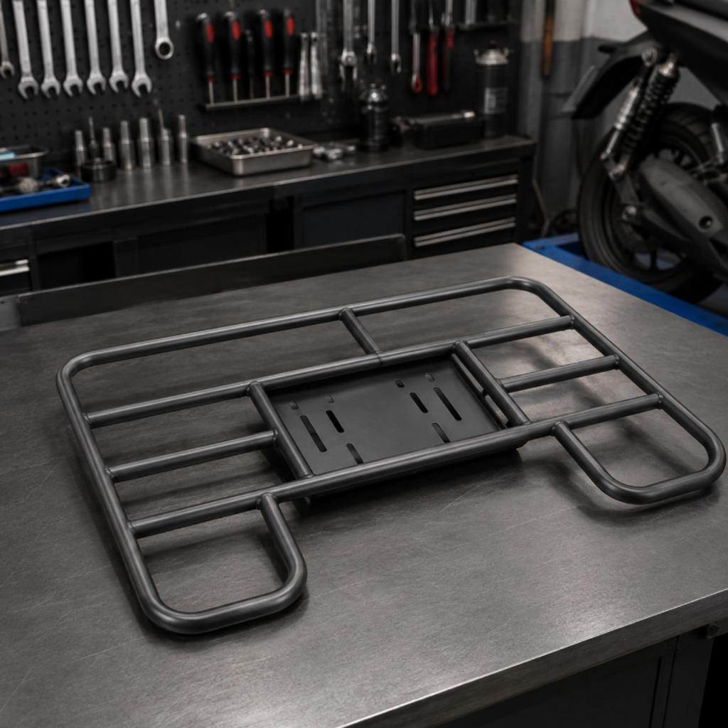 Motorcycle Rear Cargo Rack Easy to Install for Delivery Workers, Commuters