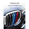 Paski do Grilla BMW: Seria 3, Seria 5, Seria 1, 3GT, X1, X3 - Trójkolorowa Naklejka z Klamrą do Modyfikacji Zewnętrznej