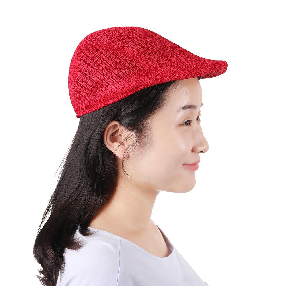 Men Women Adjustable Casual Breathable Beret Hats Gatsby Hats Sun Caps Mesh Caps