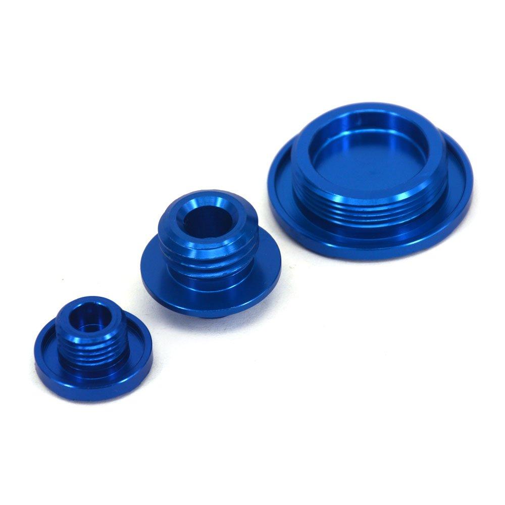 JFG RACING M10 x 1.25 Magnetic Oil Drain Plug Bolt with Sealing Washer for YZ125/125X/250F/250FX/450F/450FX WR250F/450F DRZ400S/E/SM Dirt Bike Blue