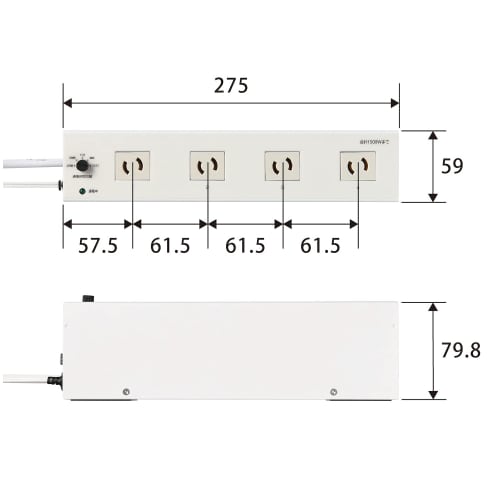 EHT Corporate 4-tap 2P retentor 3m função rotativa com ímã branco T-H0303WH