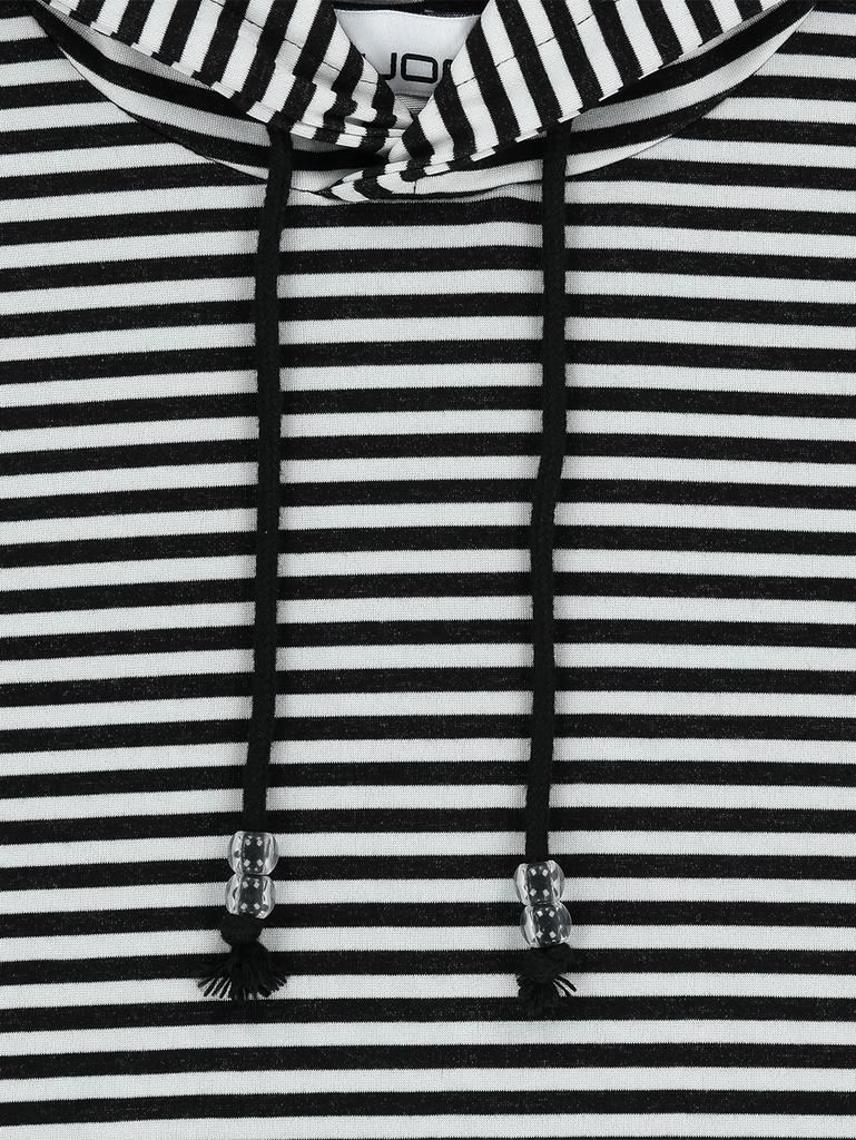 Tuomio Stripe Balloon Hood Dress [Black]