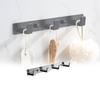 4 Hooks Coat Wall Mount Screw Hook Chrome Bath Towel Robe Rack Bathroom Kitchen