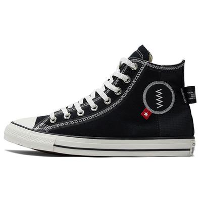 Chuck Taylor All Star High Logo Tag - Schwarze Unisex-Sneaker Egret A06105C