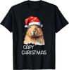 Capybara Christmas Xmas Santa Hat Pajama Rodent Animal T-Shirt