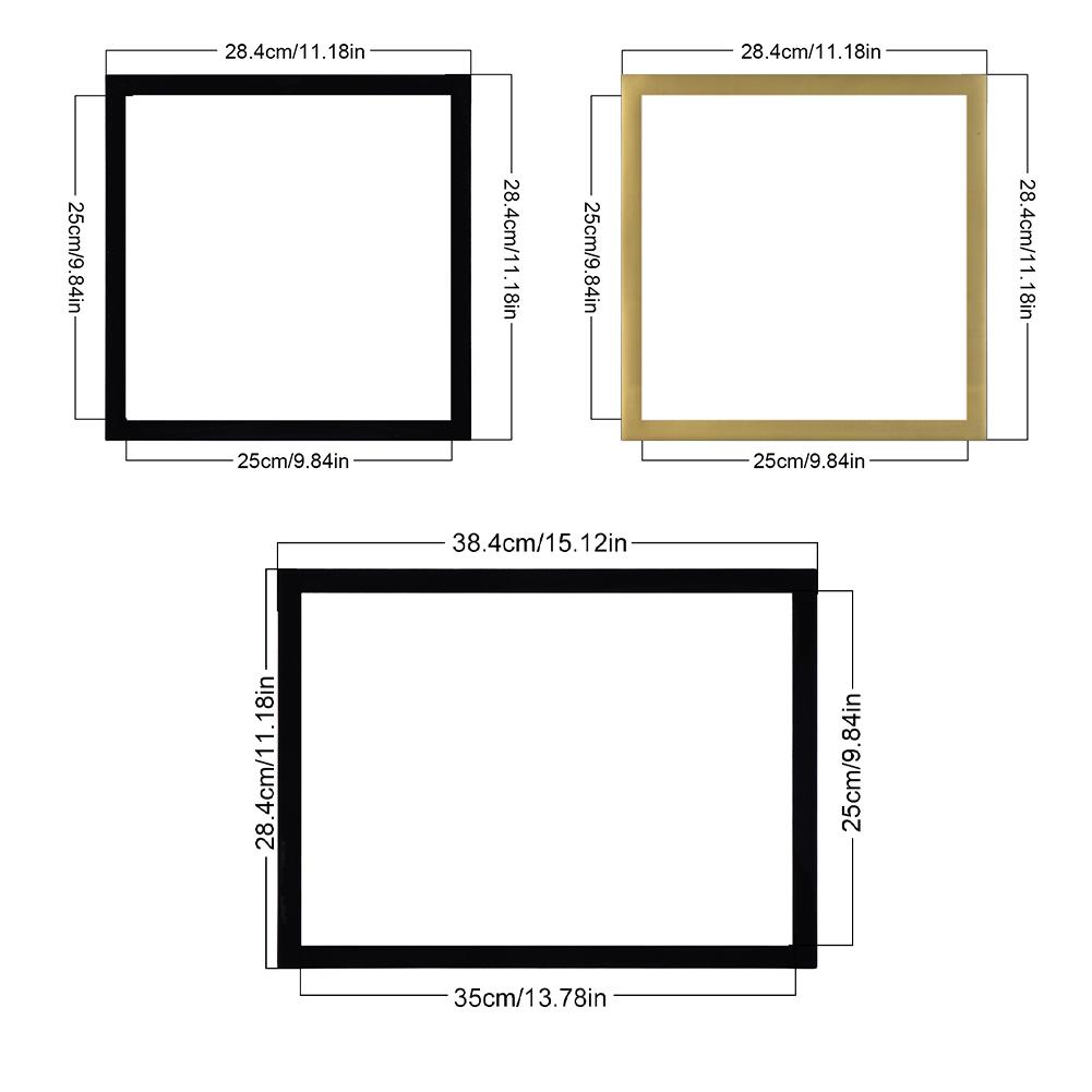 3Pack Magnetic Diamond Art Frames Diamond Picture Frames Diamond Art Painting Frames for 30x30cm/30x40cm Canvas Wall Window Door