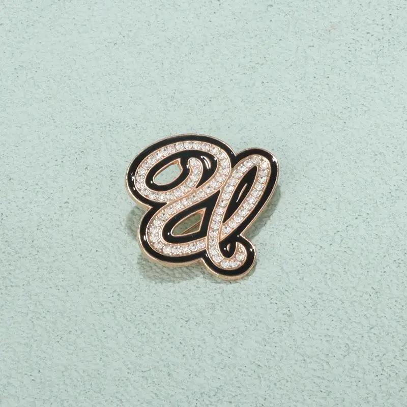 Kristal Yapay Elmas A-Z 26 Harf Broş Kadın İngiliz Alfabesi Broş İğne Korsaj Unisex Yaka Takısı Kıyafet Çanta Dekoru Hediyeler
