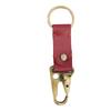 RSINC Full Grain Handmade Leather Keychain | Metal Fittings | Brass Finish Red B0DSW8KJ6X