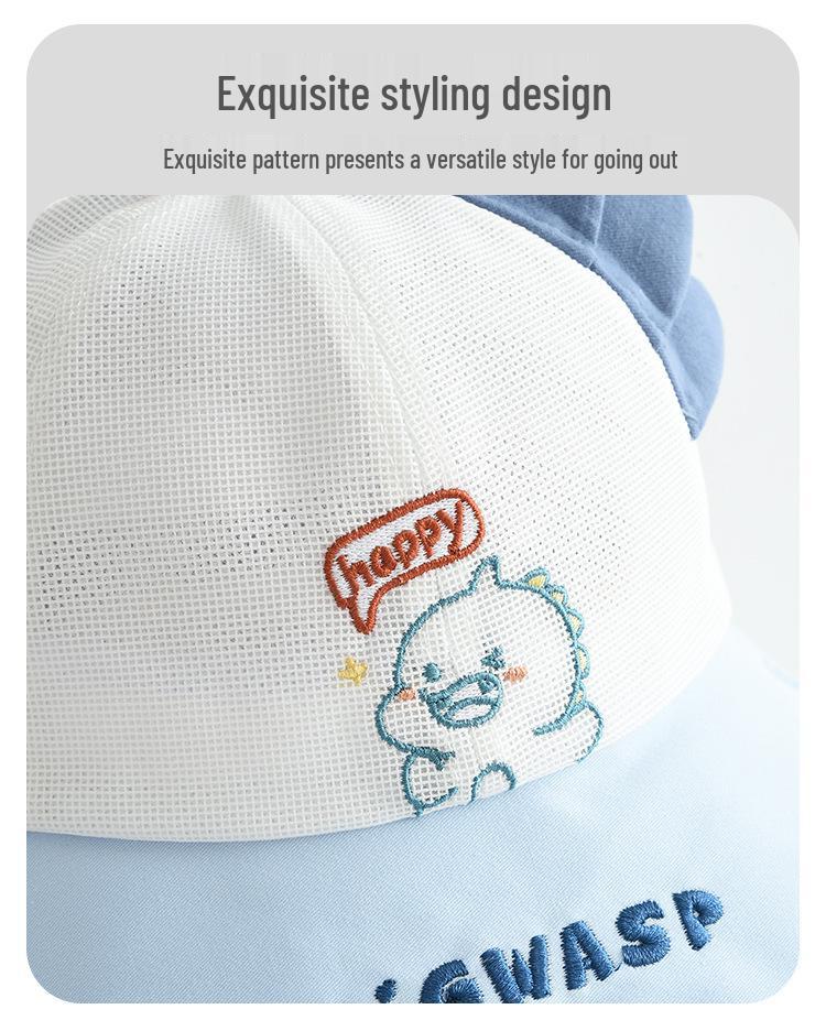 Children's Cartoon Dinosaur Bucket Hat - Outdoor Breathable Sun Hat