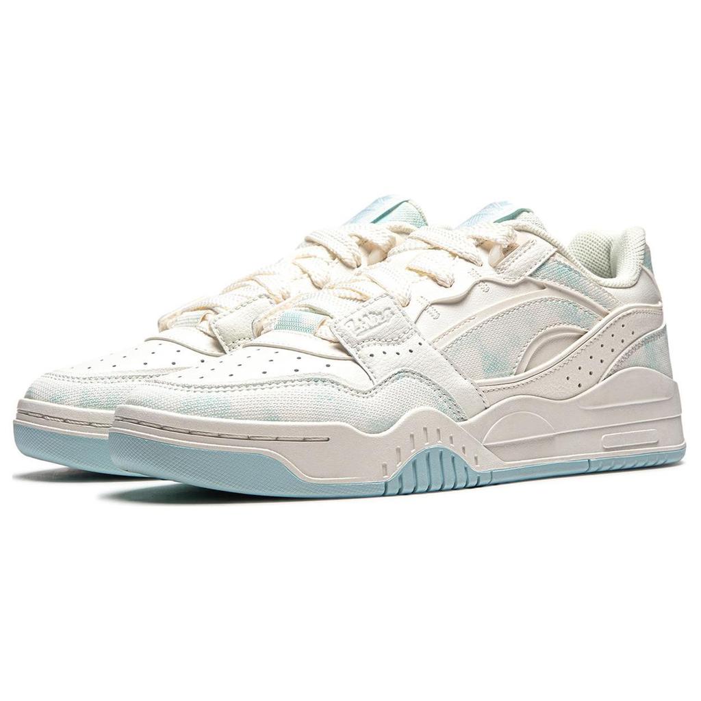 Li-Ning Cloud White Casual Lightweight Comfortable Thick Sole Height Increasing Shock Absorbing Wear Resistant Low Top Skate Shoes AGCS252-26
