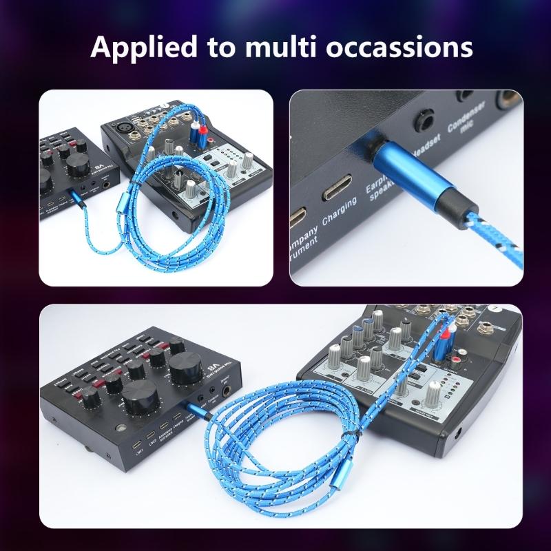 3.5mm to 2RCA Adapter Cord Stereo AUX Cable Line for Smartphones, MP3, Tablets, Speaker, Subwoofer, Home Theaters