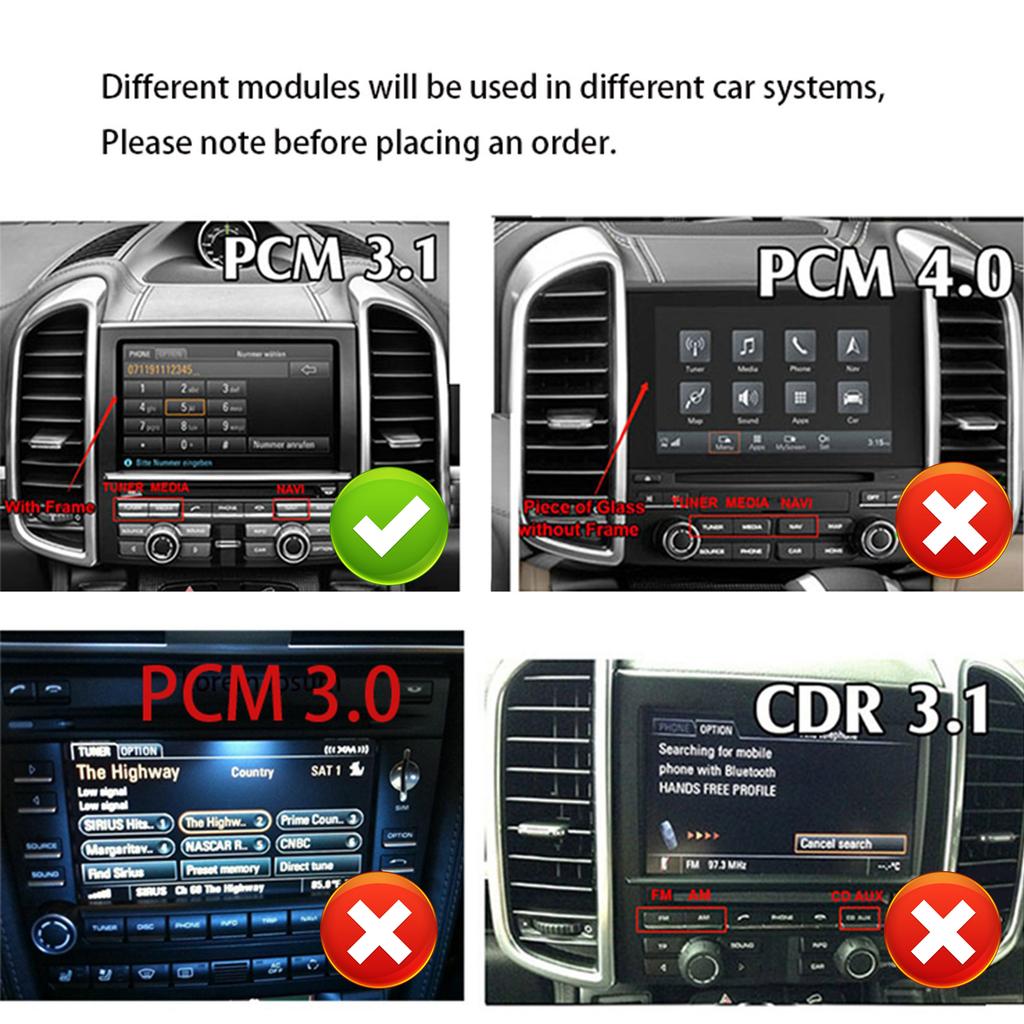 Wireless Carplay Android Auto Decoder for Porsche 911 Panamera Cayenne Boxster Cayman Macan 2011-2015 with PCM3.1 System