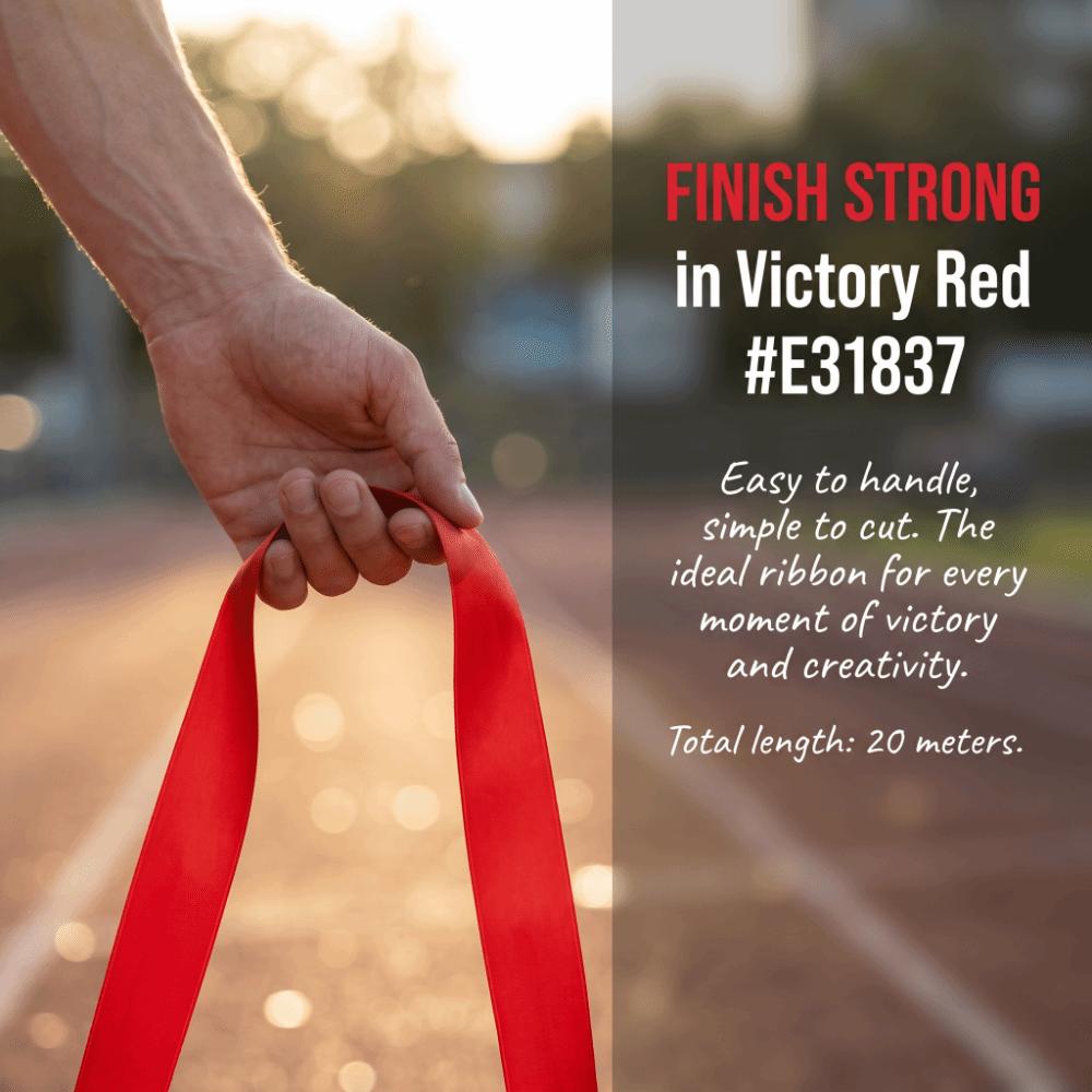 Cut to Length Finish Line Ribbon Red Color Athletics Ribbon Marathon Banner Track Races