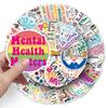 100 Mental Health Doodle Stickers: English Slogans for Water Bottles, Phone Cases, and Computers
