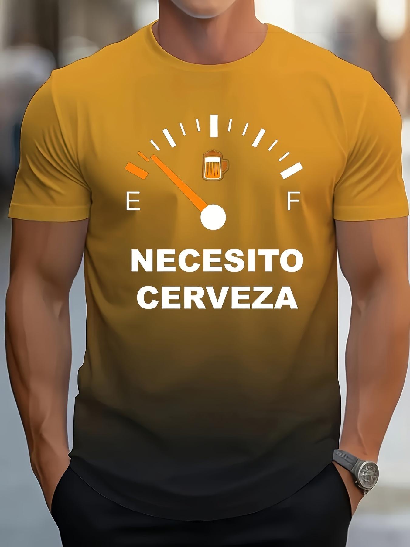 Мужская футболка с принтом в виде градиента цвета пива — фото 3