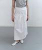 Loutaideu Cotton Shirring Skirt [White]