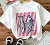 Unisexs Casual Tshirt With Oceaninspired Fish And Stripes Print Crew Neck Short Sleeve Soft Comfortable Summer Unisex Clothing