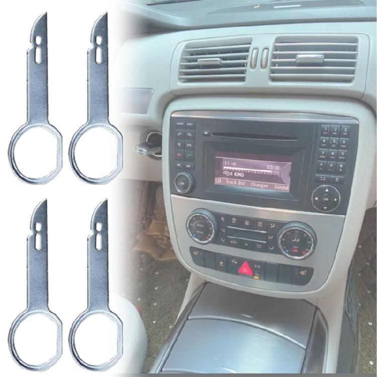 Universal Vehicle Stereo Removal Tool with Key Rings Extractor Accuracy Player Removal Tool for Multiple Vehicle Brands