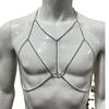 European And American Sexy Fashion Beach Simple Body Chain Necklace Women'S Flash Diamond Cross Pendant Chest Chain Accessories