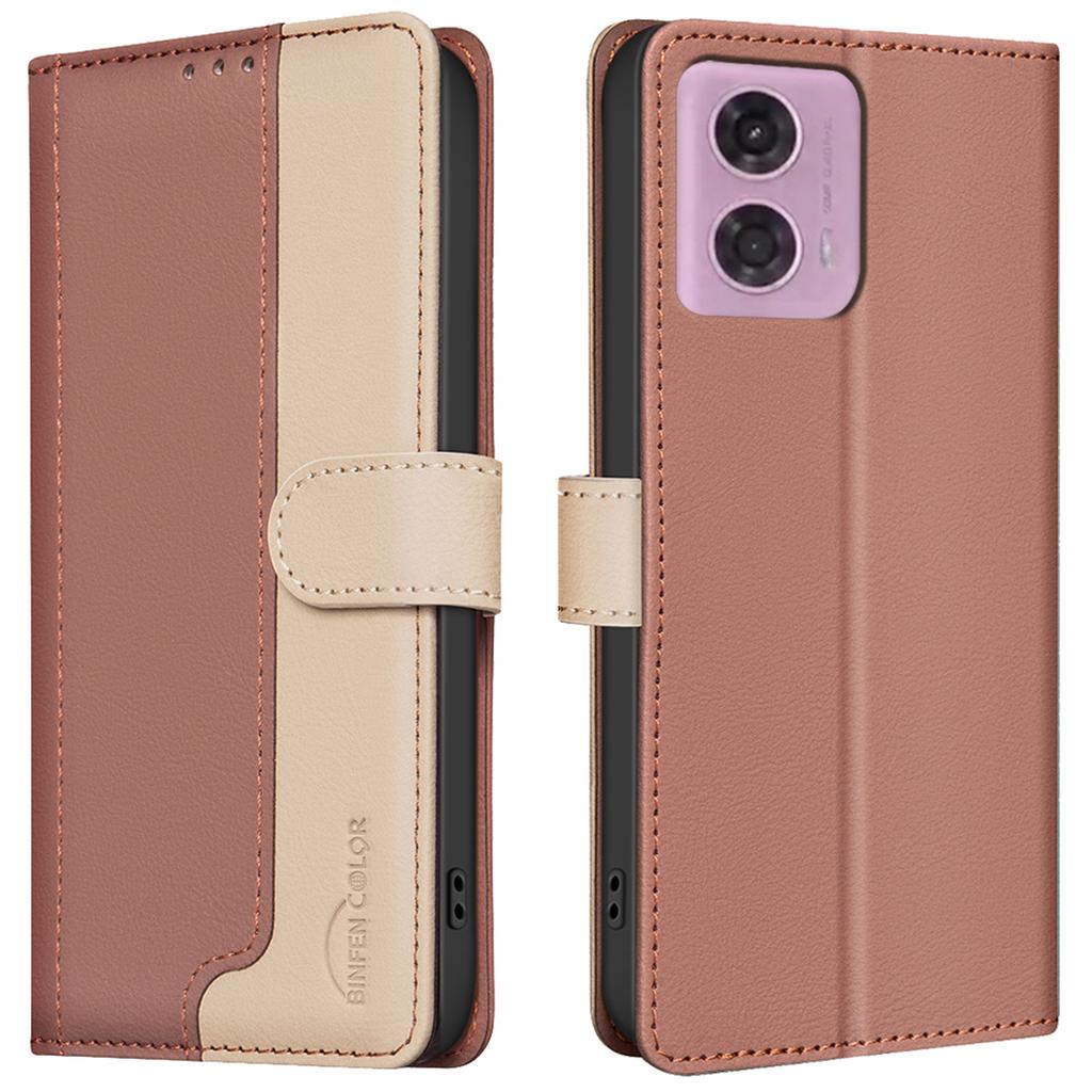 For Motorola Moto G04 4G/G24 4G Case RFID Blocking Leather Cover