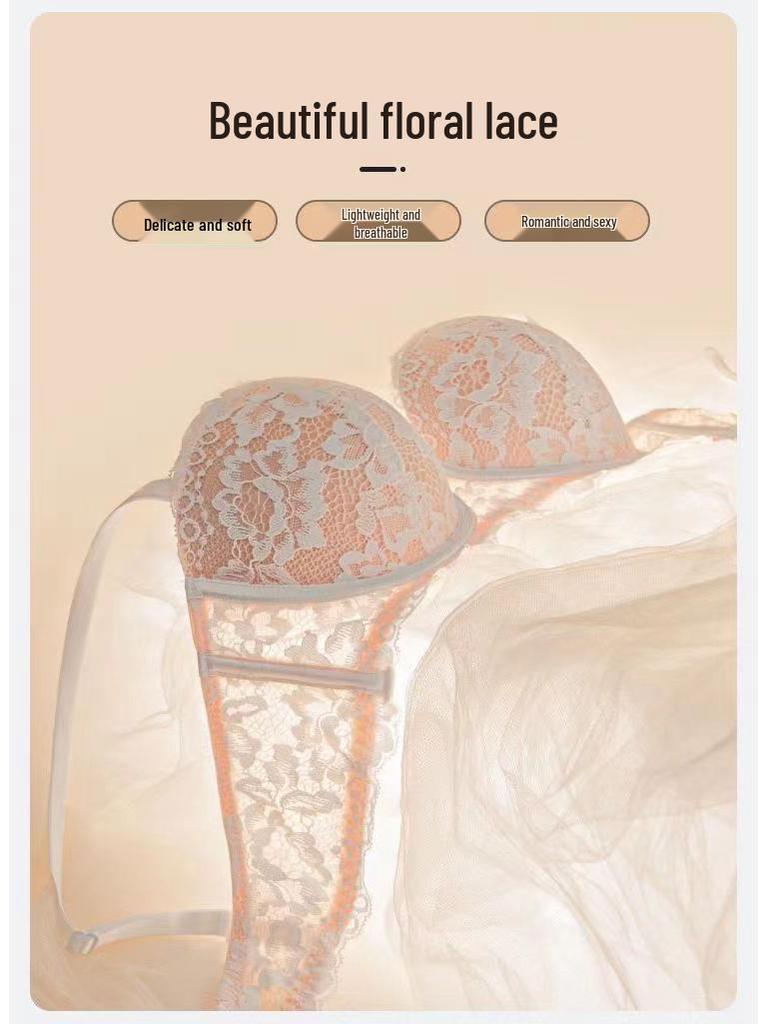Französische Spitze Bügel Halbschalen BH für Damen - Weich, Stützend, Verstellbar, Sexy