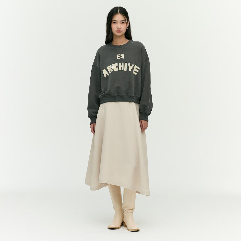 Ibiem Stitch A-Line Elastic Skirt Emp1Wsk040