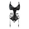 Ladies Erotic Lingerie Sexy Strap Lace Hollow  Set Without Steel Rings
