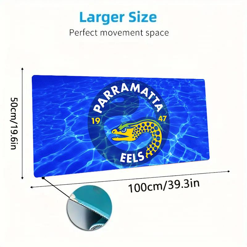 Parramatta Eels Print Cushion Non-slip Laptop Tablet Big Mousepad XXL Mat Mini PC Playmat With Lock edge