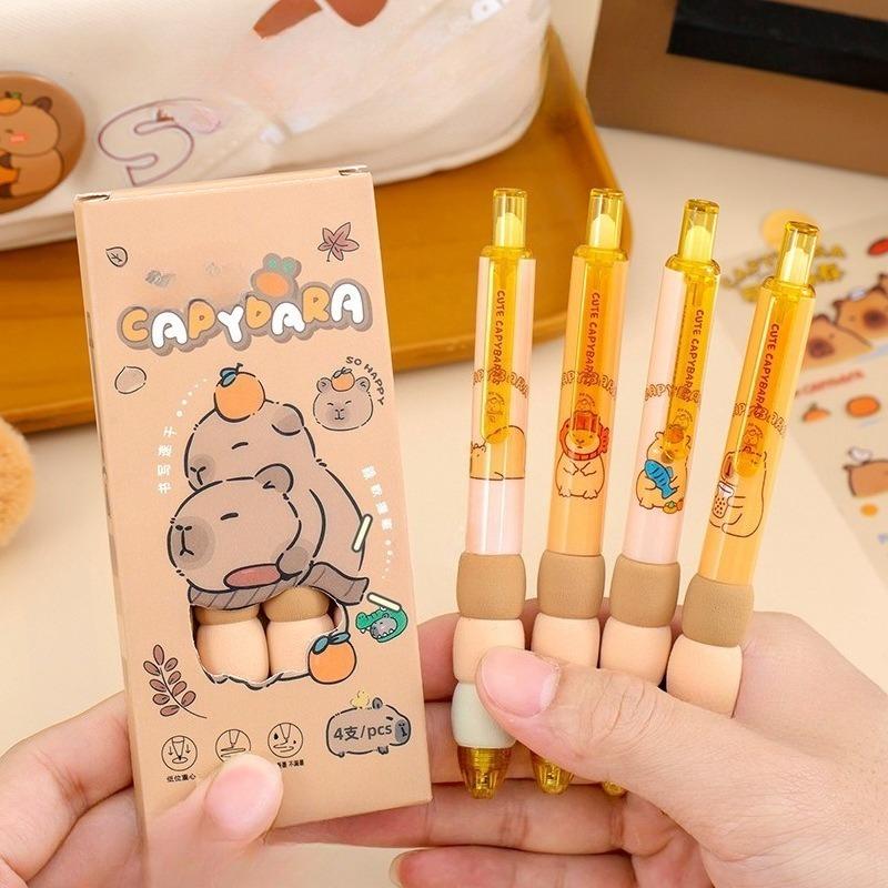 12Pcs Lytwtwtw Cute Pen Capybara Ballpoint Pen News Office Gift School Supplies Stationery Kawaii Fun Pen Student Stationery Office Supplies