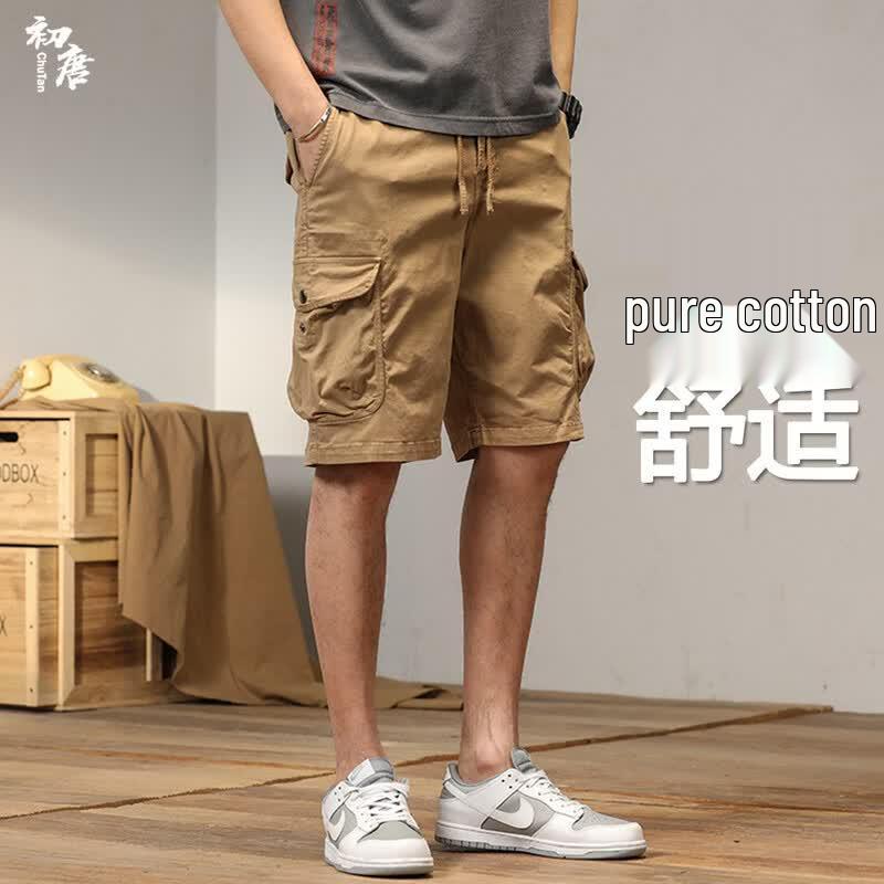 Men s Cotton Blend Multi-Pocket Cargo Shorts 36