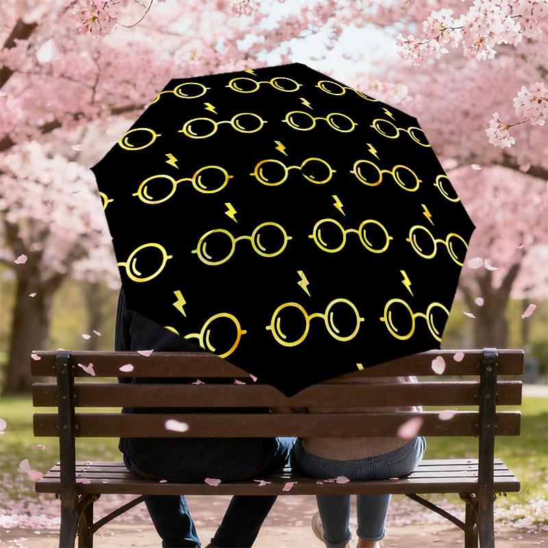1PC Warner Glasses Lightning bolt Umbrella-8-Rib Reinforced, Automatic Open, Lightweight & Durable-A30
