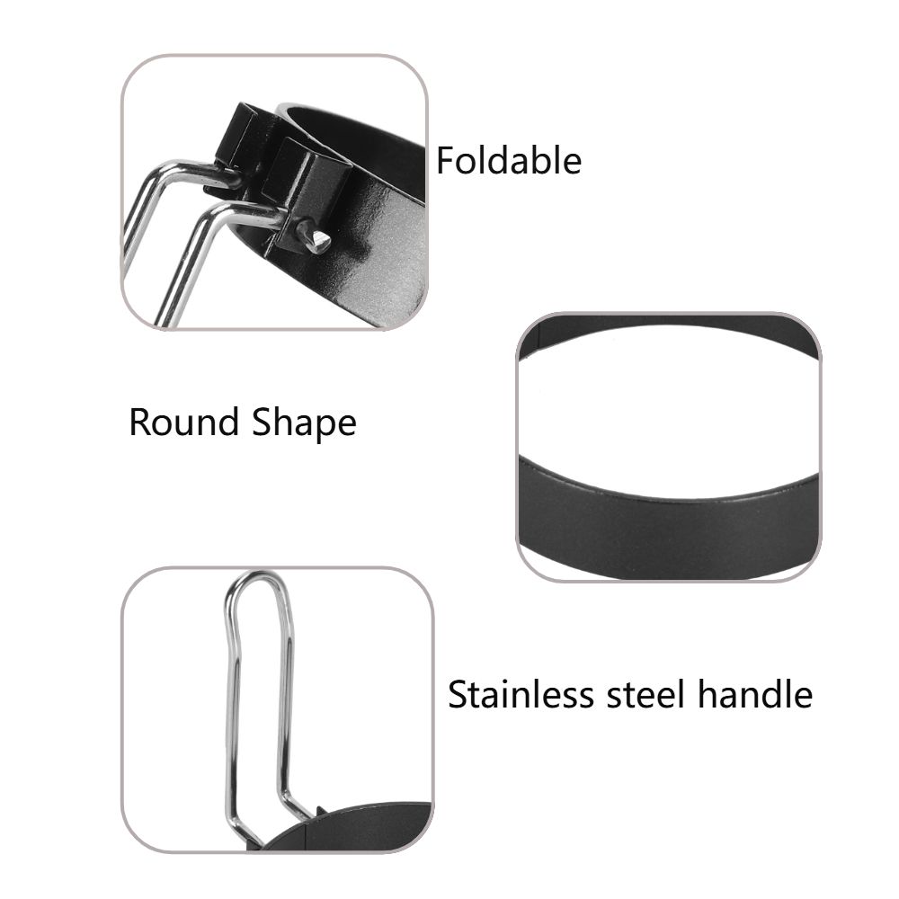 Nonstick Coating Egg Ring Mold Foldable Pancake Shaper Durable Omelette Mold  Breakfast Preparation