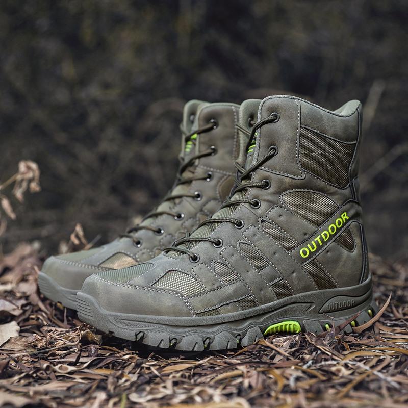A05 Men's Shoes Outdoor Workwear Boots Hiking High Top Large Size Wear-resistant Anti Slip Off-road Sports Battle