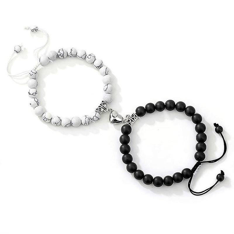 JYL TS Bracelet Zodiac  Eye Beads Aligns Star Sign Energy & Luck White turquoise frosted