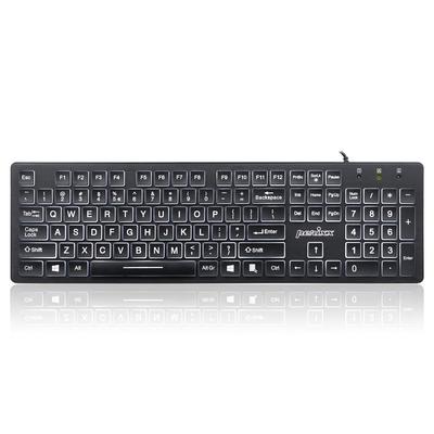 Perixx Hintergrundbeleuchtete USB Großdrucktaste Englisch Offizielle Garantie PERIBOARD-317 Tastatur, Kabelgebunden, Hintergrundbeleuchtet, Anschluss, Gut lesbare Tastenbeschriftung, Layout, (Quadrat