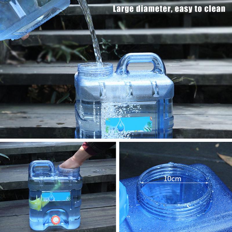 Car Water Container 10L Camp Water Containers for Storage Portable Water Storage Carrier Jug with Spigot for Camping RV Outdoors