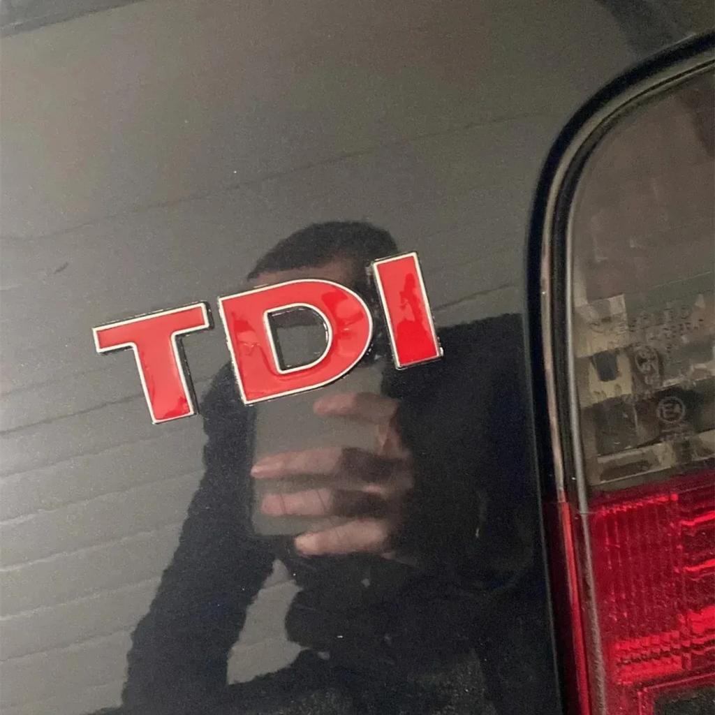 EPYFH1 3D Metal TDI Letters Emblem Badge Sticker Decals for VW Golf 4 5 6 7 JETTA PASSAT MK2 MK4 MK5 MK6 MK7
