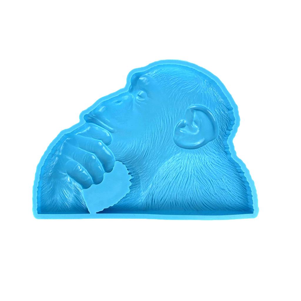 Pondering Monkey Silicone Resin Mold Intricate Sculpture for DIY Art Project and Home Decorations Unique Crafts