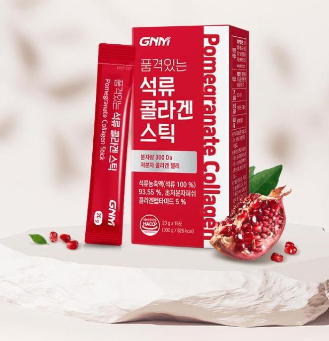 GNM Pomegranate Collagen Jelly Stick – Skin Elasticity & Beauty Support (15 Sticks)