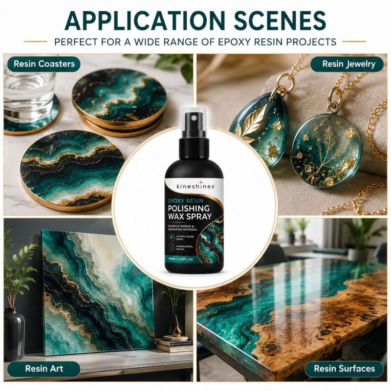 Epoxy Resin Polishing Spray for Crafts - Scratch and Gloss Enhancing