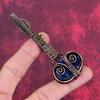 Sodalite pendant copper wire wrapped pendant natural gemstone pendant copper wire wrap antique jewelry handmade guitar pendant gifts for her