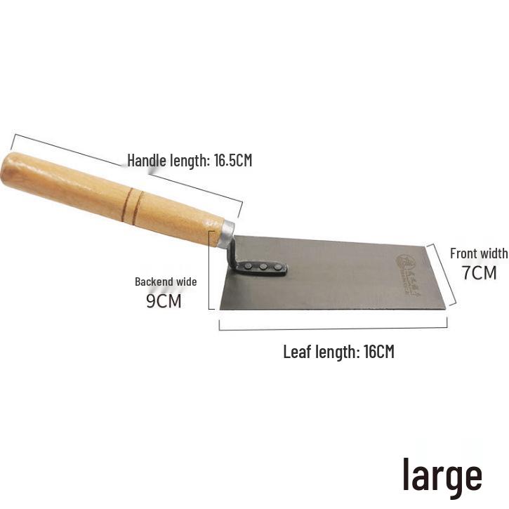 Bent Handle Stainless Steel Trowel - Bricklaying and Tiling Tool for Mortar and Plastering