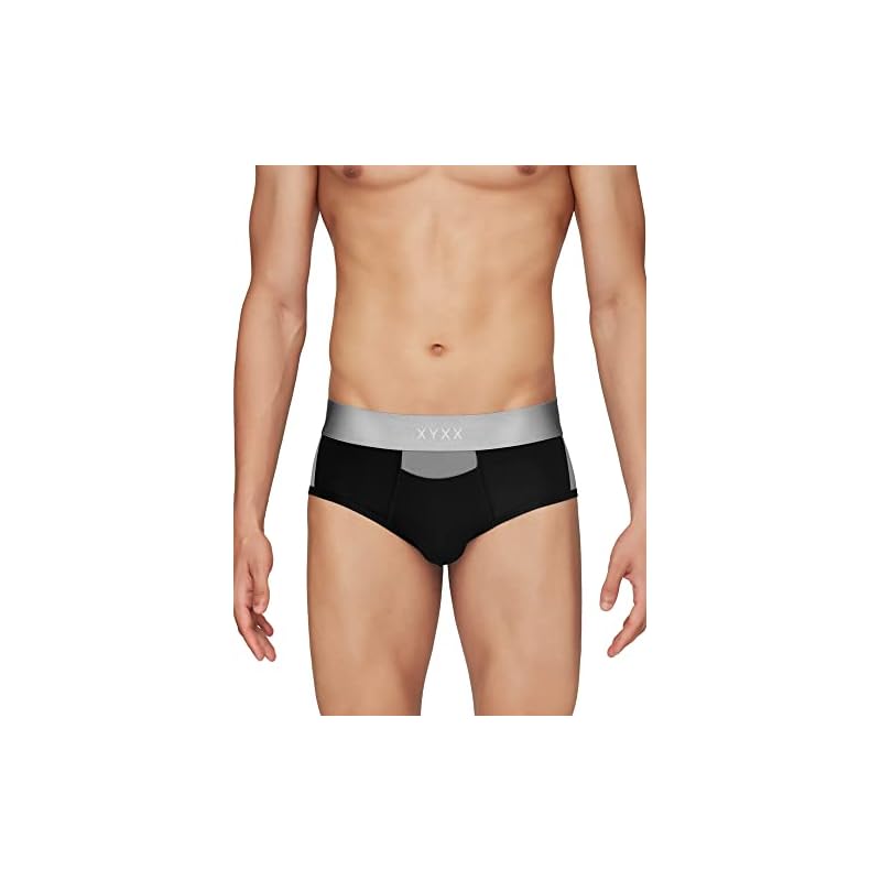 Xyxx Men' Underwear Dualist Intellisoft Antimicrobial Micro Modal Brief Pack Of ( & Steel ; Iris & Br