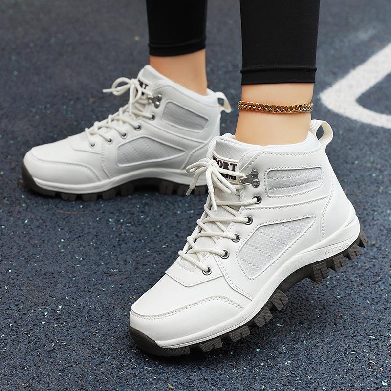 Spring and Autumn new comfortable and breathable women's large size boots outdoor non-slip hiking shoes short boots soft-soled tooling shoes