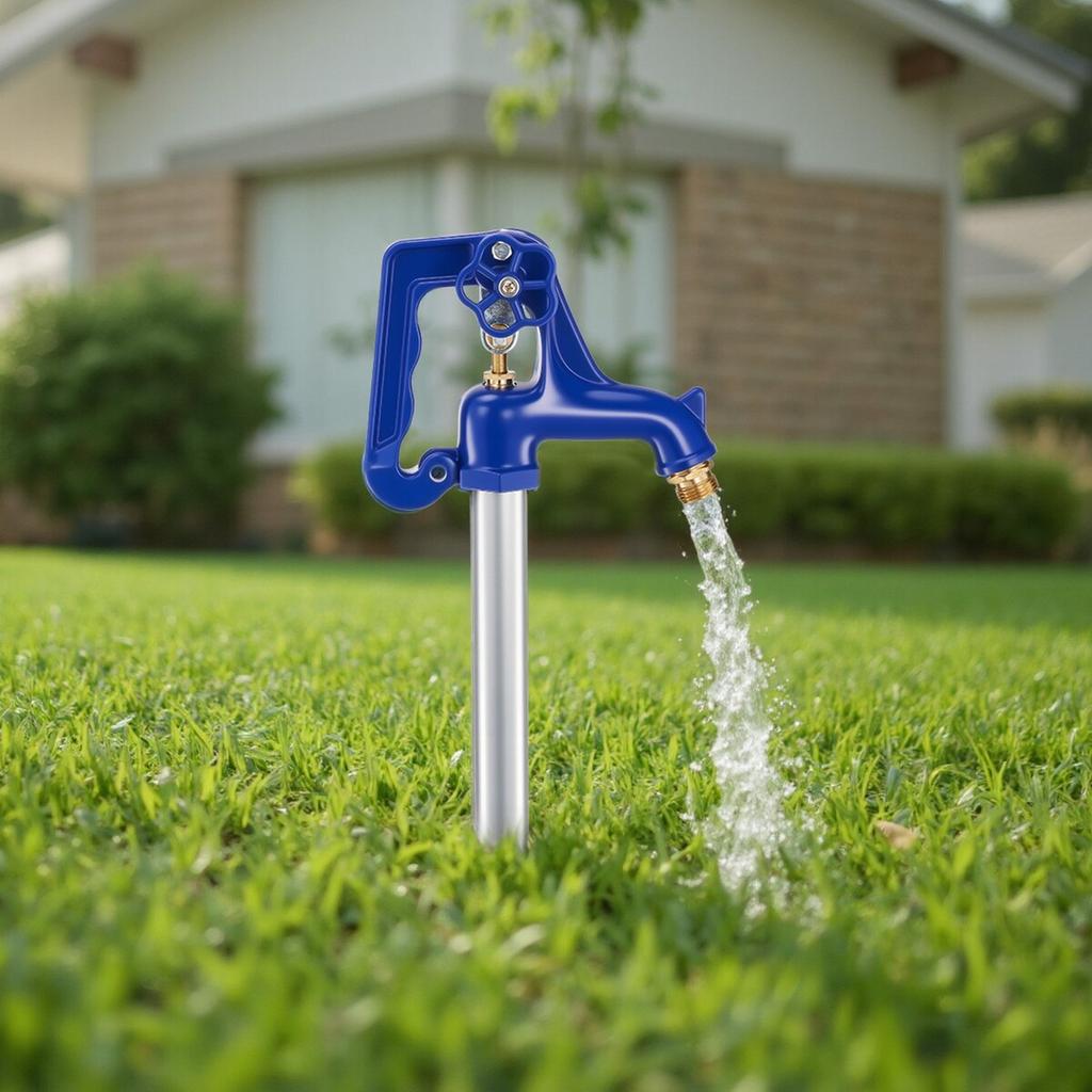 Frost Proof Yard Hydrant, 980mm Freeze-Proof Outdoor Water Faucet with 305mm Bury Depth, G 3/4" Pipe Connection, Lever Handle + Handwheel, No Lead