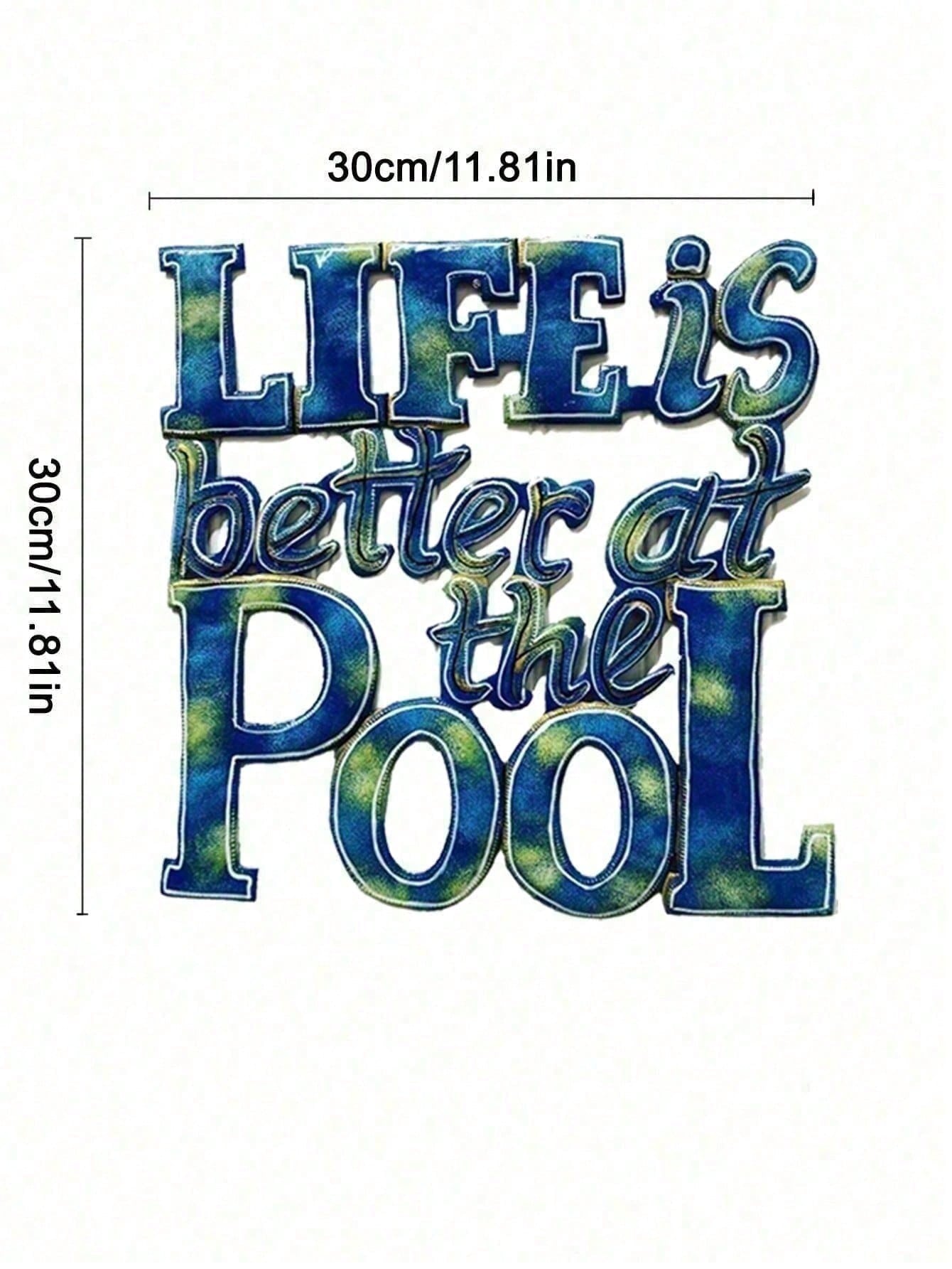 Metal Wall Art Poolside Coastal Sign Outdoor Patio Decor Tropical Summer Housewarming Gift TY7418 разноцветный