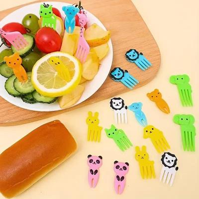 Set Creativo de Tenedores de Fruta de Dibujos Animados de Animales para Niños