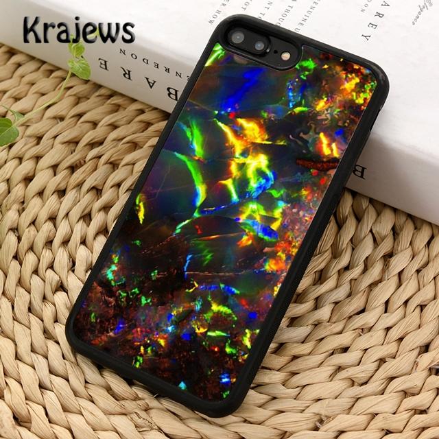 Krajews Geode opál duhový holografický mramor Pouzdro na telefon Pro iPhone 14 5 6s 7 8 plus X XR XS 11 12 13 pro max Samsung S21 S22