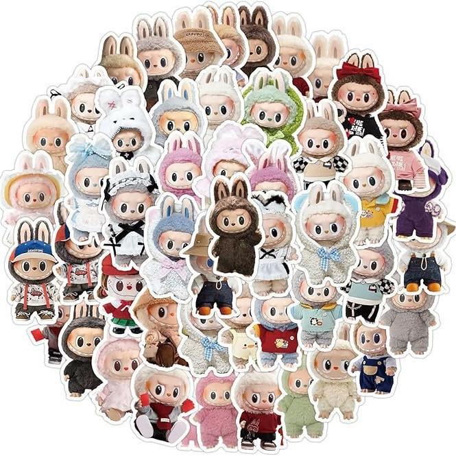 50 Cute Series Of Cartoon Graffiti Stickers For Children Diy Creative Handbook Material Suitcase Handbag