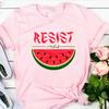 Watermelon Resist Shirts This Is Not A Watermelon Shirt HuUnisex Rights Tee Watermelon Flag Tshirt Trendy Unisex Short Sleeves Tops